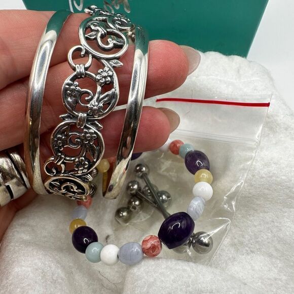 Carolyn Pollack "Changing Seasons" 925 cuff interchangable bracelet! - Picture 8 of 12